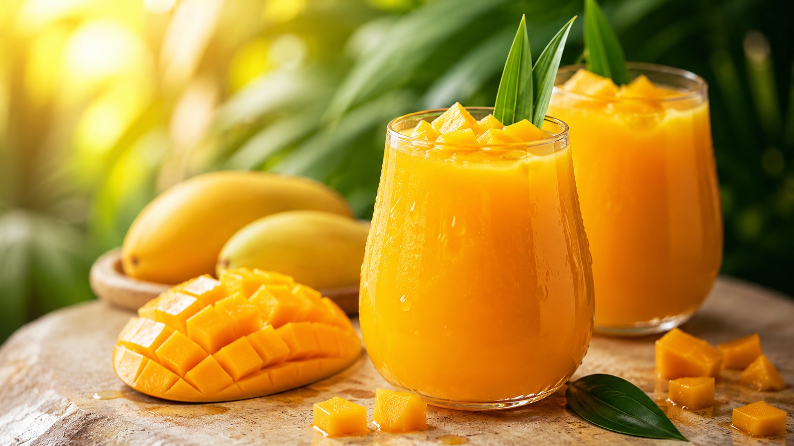 Jus de mangue frais et produits tropicaux